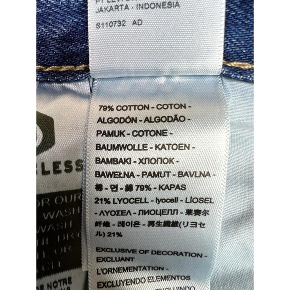 Levis Premium Baggy Dad Jeans Womens 31 Blue Medium Wash High Rise Denim Wide - Picture 11 of 16